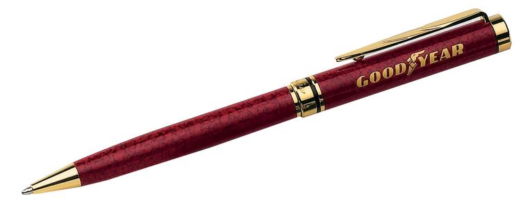 *CLOSEOUT* Invencia Ballpoint with 24kt Gold Plated Leaf Clip
