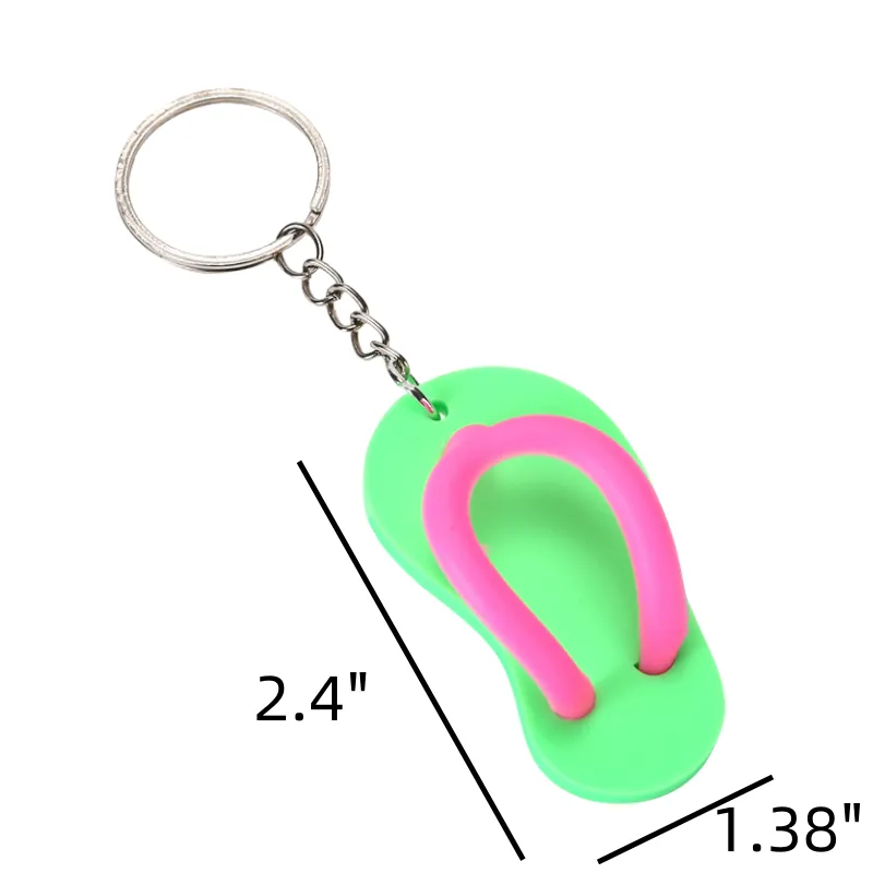 Soft PVC Flip Flops Keychain 6