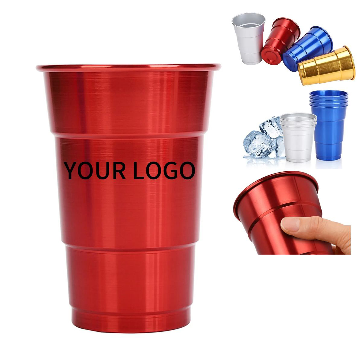 Food Grade Aluminum 16oz Cup For Cold Beverages 1