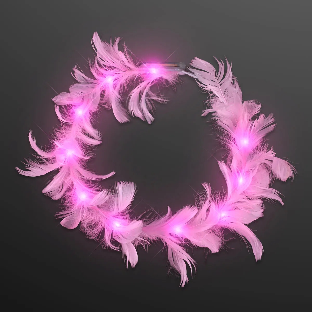 LED Feather Crown Headbands, Assorted Pink and Purple 5