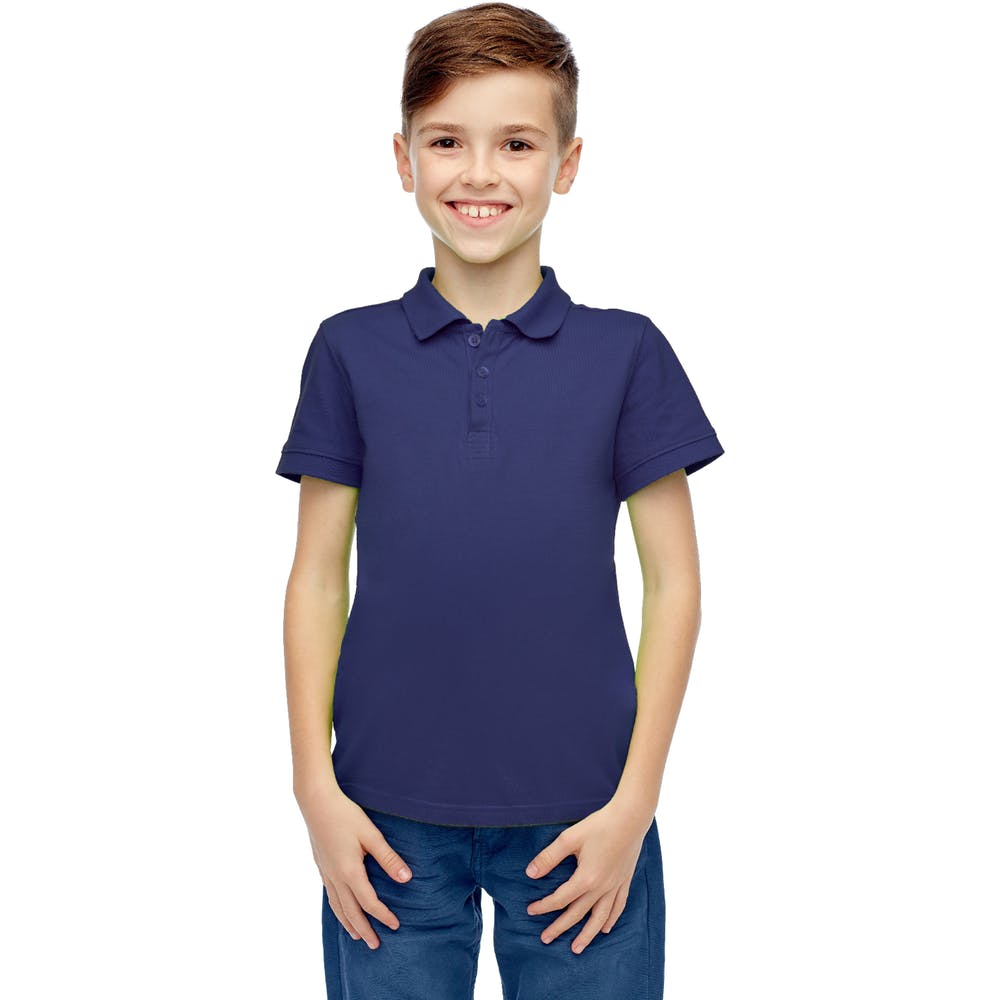 Boys' Uniform Polo Shirts - Navy Short Sleeve Size 4 2