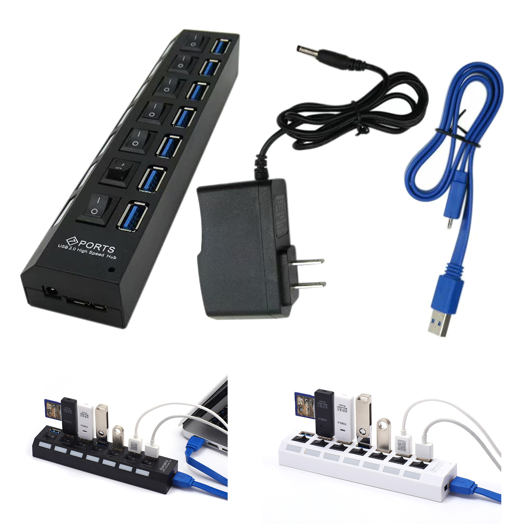 7 Port Performance USB 3.0 Hub Charger 2
