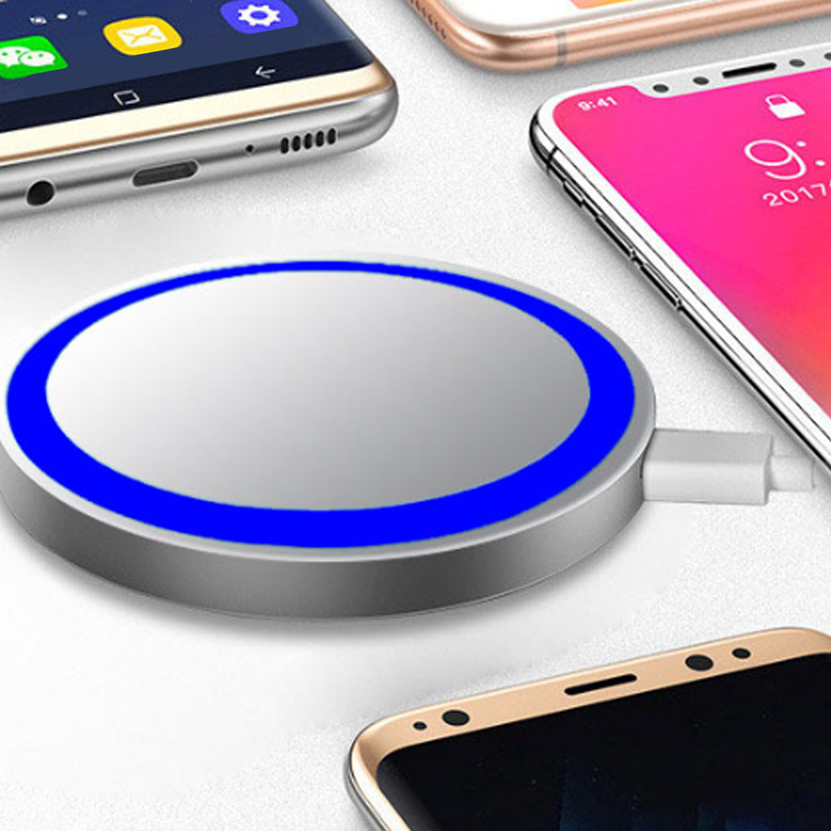 Q5 Qi Wireless Phone Charger Pad for Smartphones 7
