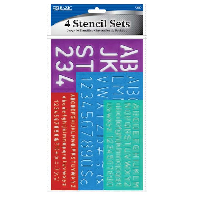 Lettering Stencil Sets - 4 Pack 8 10 20 30 mm Sizes 2