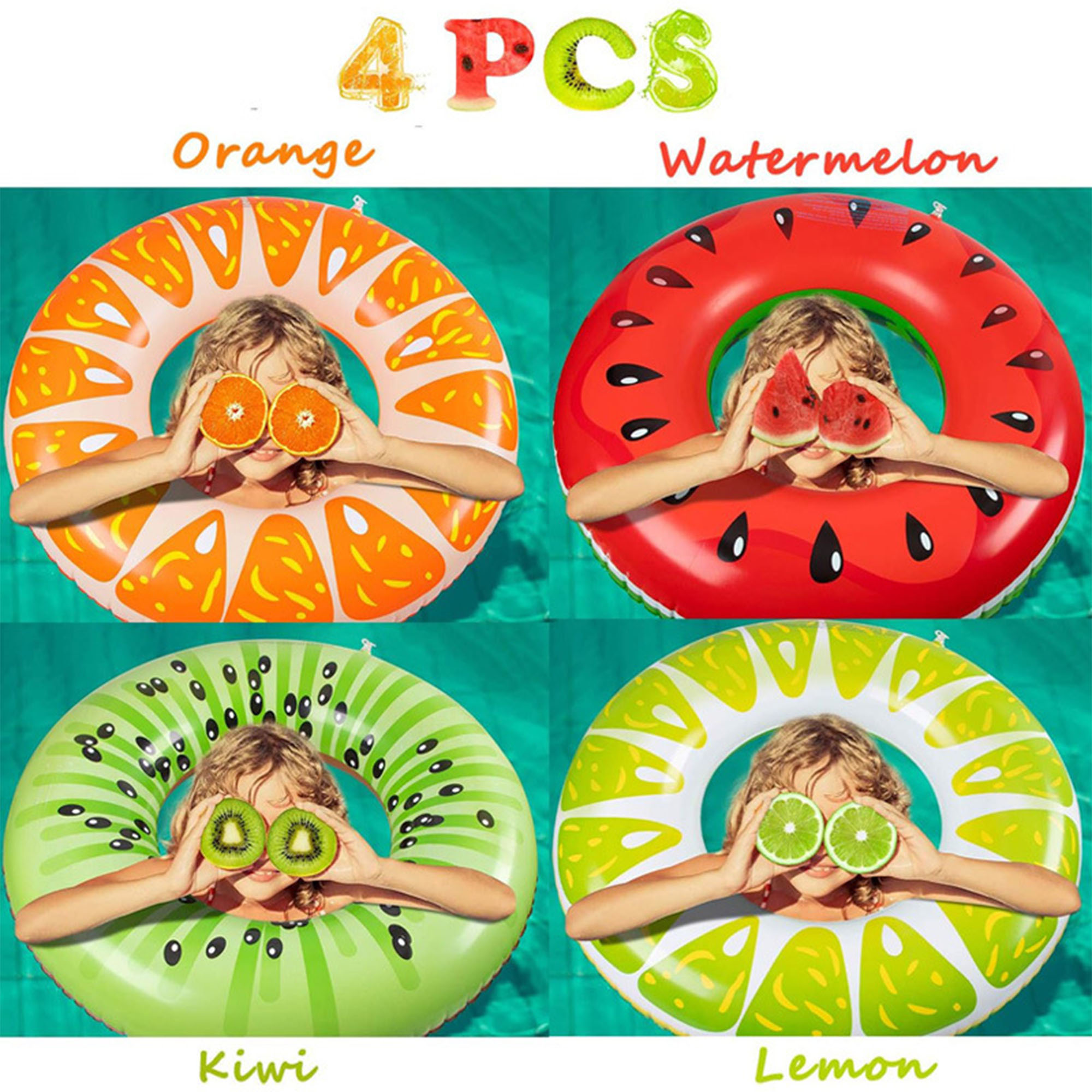 Fruit-Pattern Inflatable Swim Ring 3