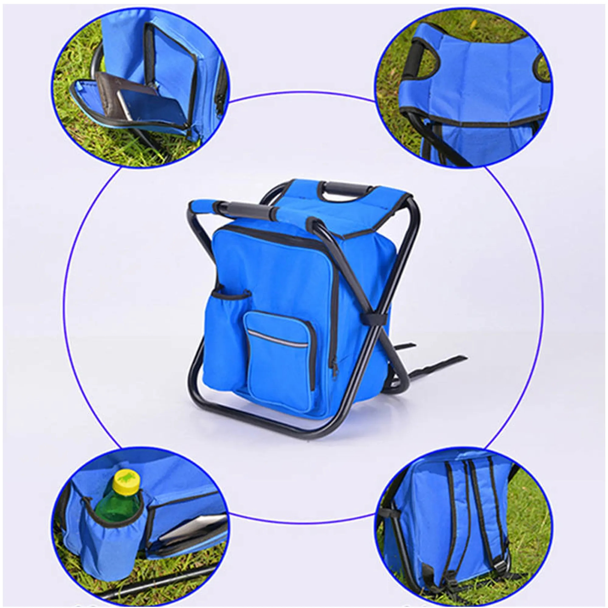 Folding Beach Chair With Cooler Bag 6