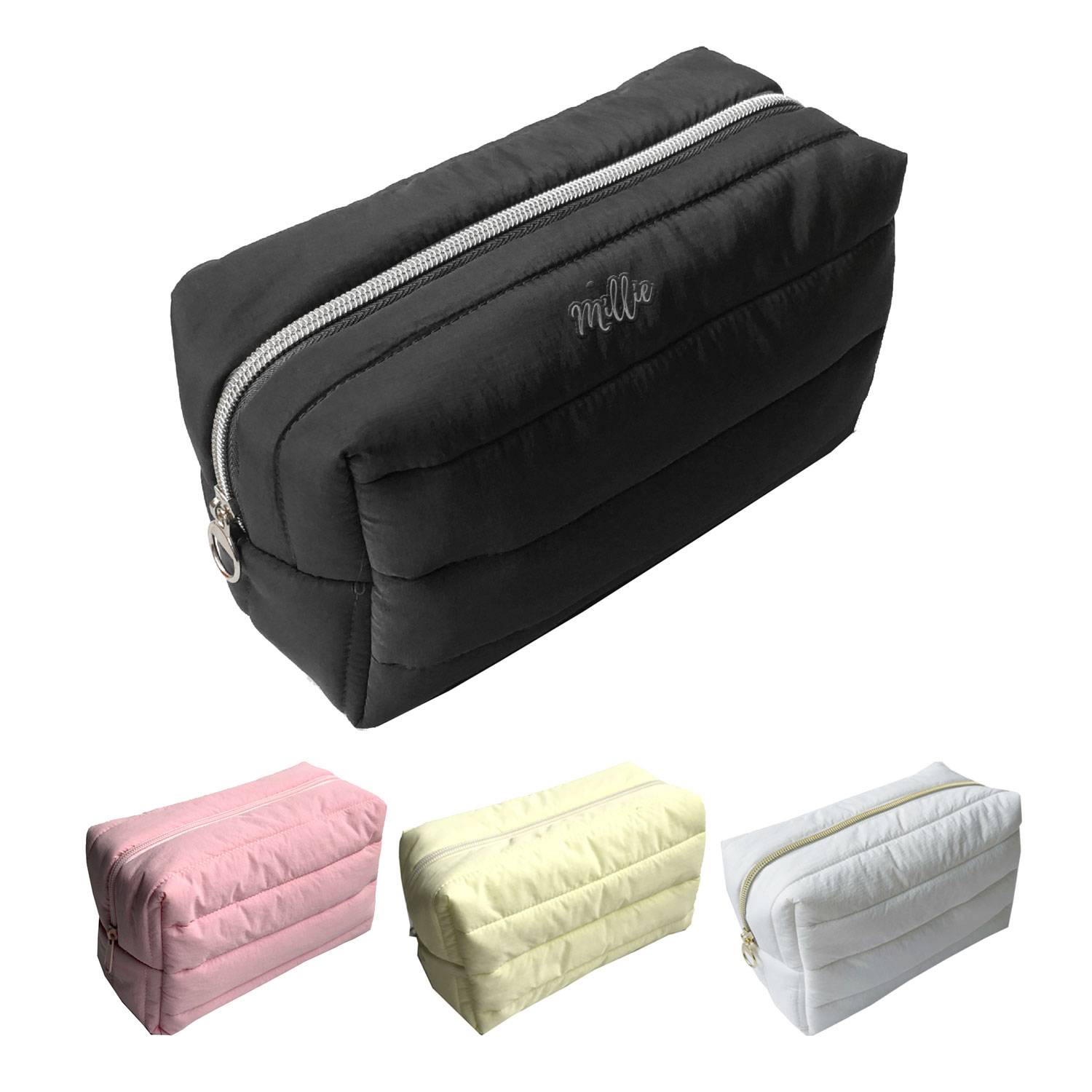 Cotton Quilted Makeup Bag Coquette Accessories Organizer 8