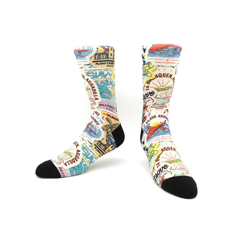 Full Color Dye Sublimation Quick Dry Athletic Socks 3