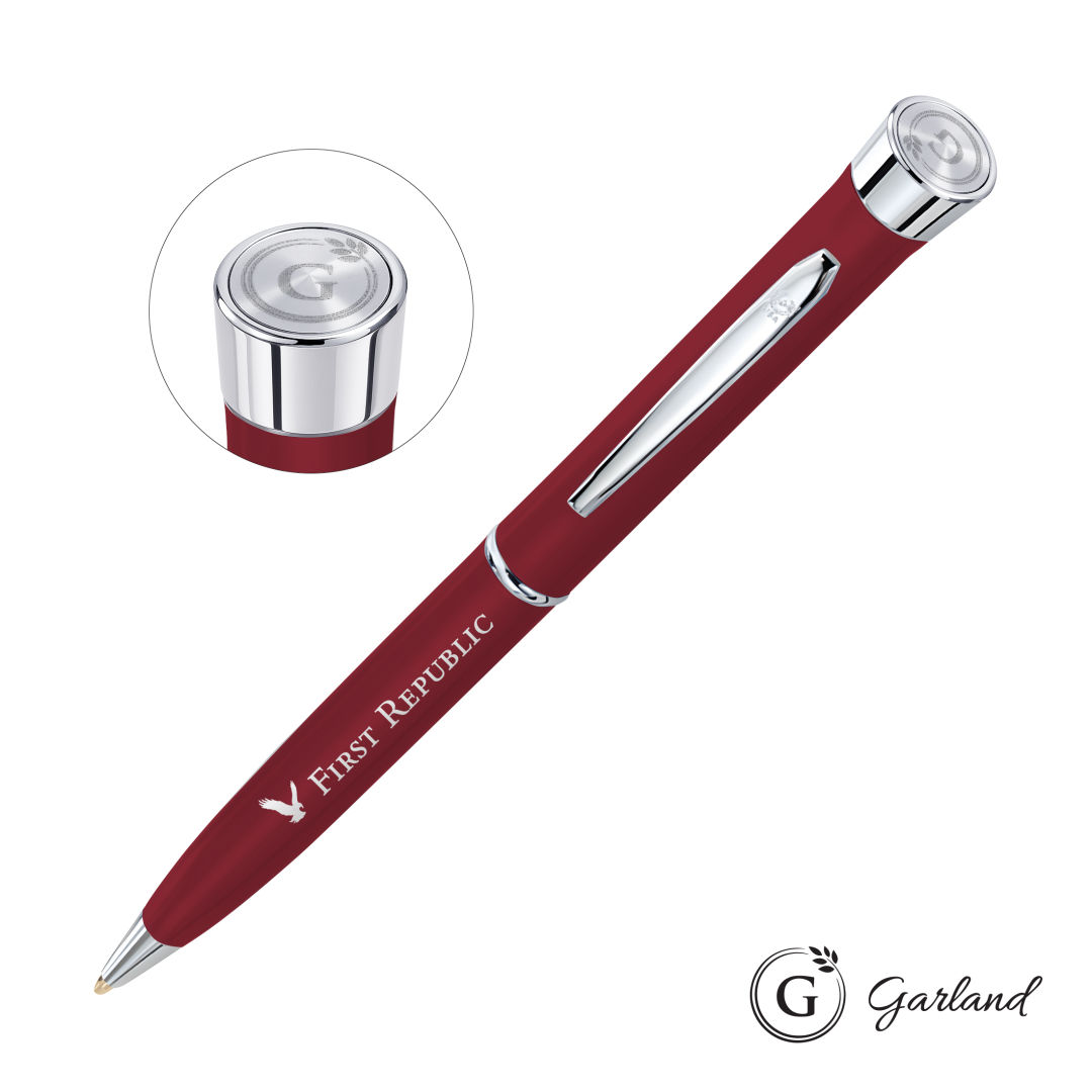 Garland® Color Matte Emblem Twist Ballpoint Pen - Chrome 5