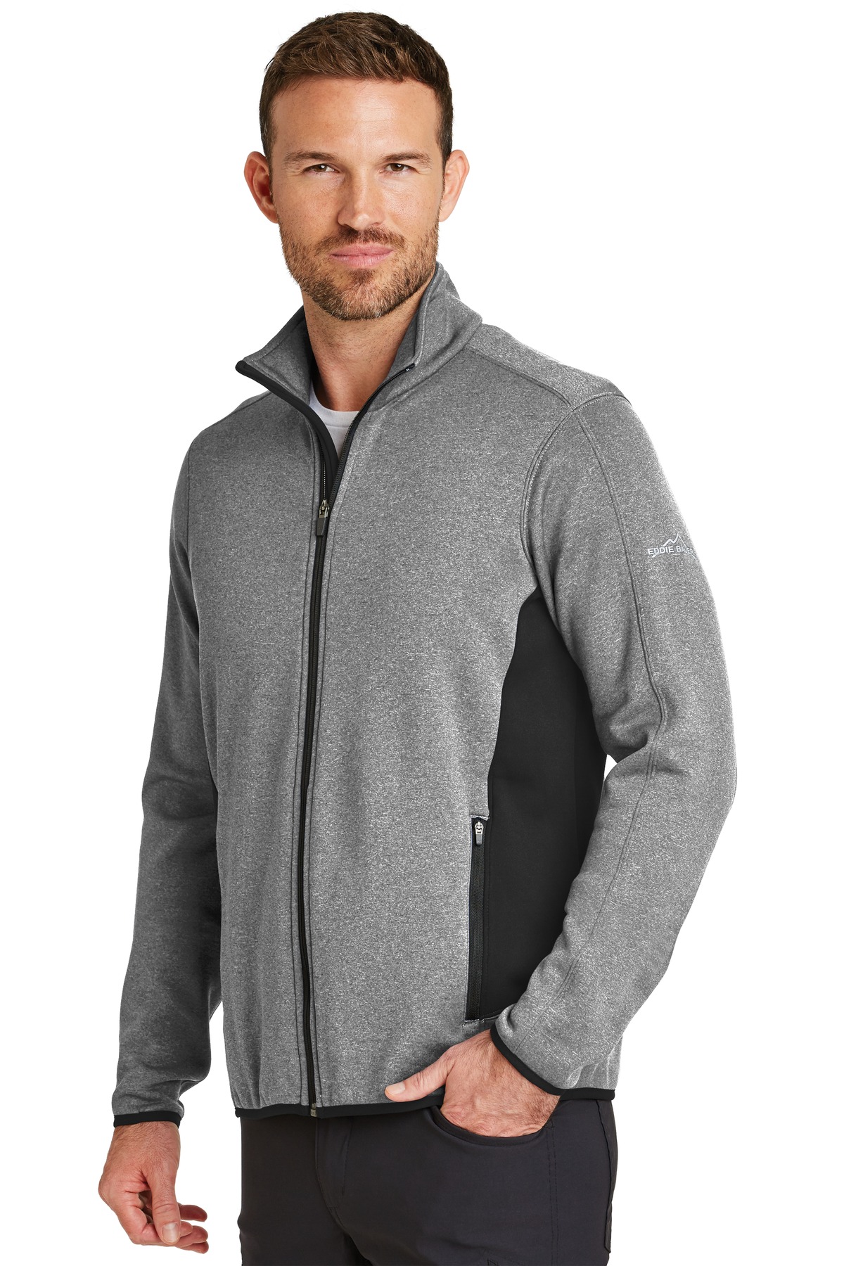 Eddie Bauer Full-Zip Heather Stretch Fleece Jacket. EB238 2