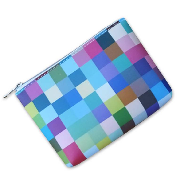 TPU Checkered Contrasting Color Makeup Bag 3
