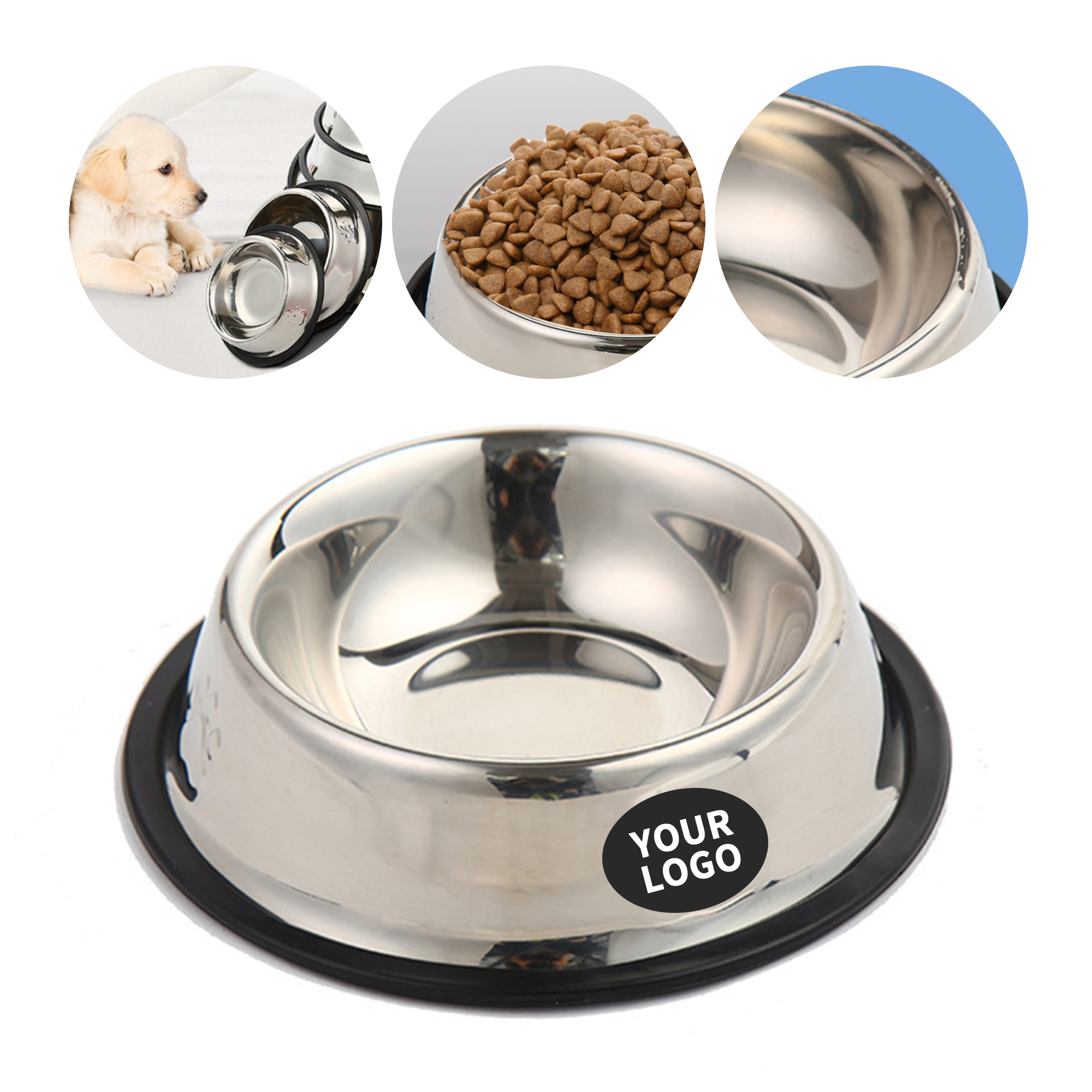 Stainless Steel Pet Bowl 5.9" Diameter 4