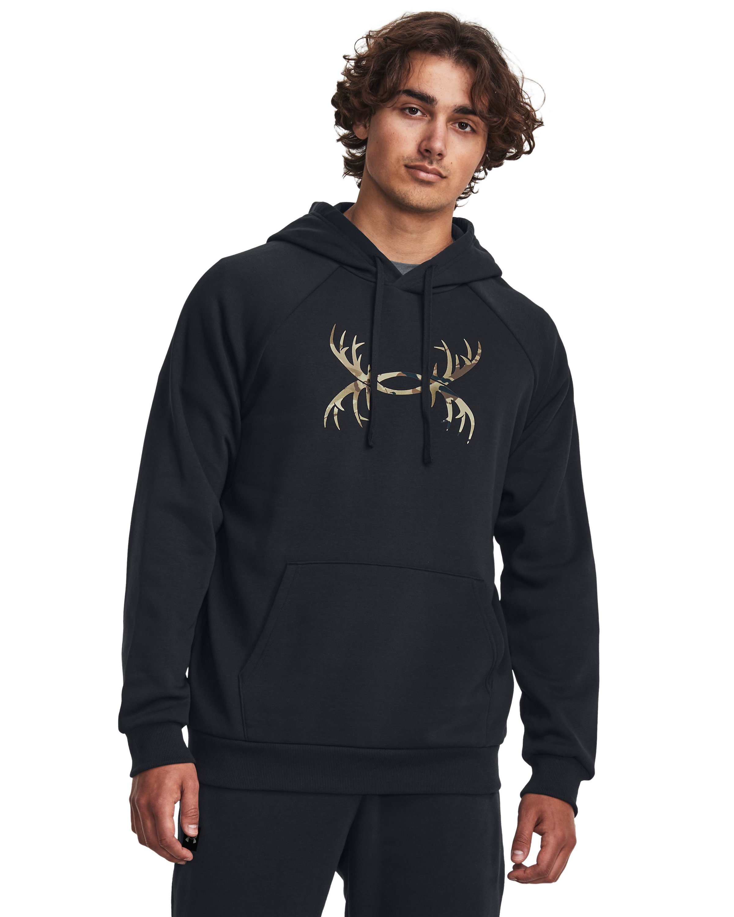 UA Rival Fleece Antler Men's Hoodie, custom hoodie or sweatshirt with logo imprint 6