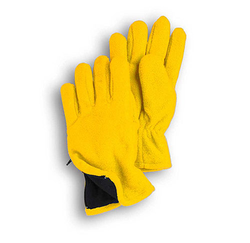 Gold Fleece Zipper Gloves 2