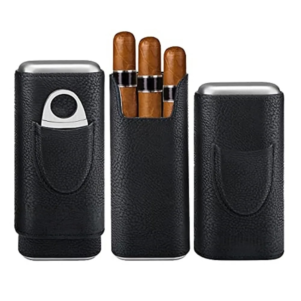 Wholesale Portable Leather Travel Humidor 1