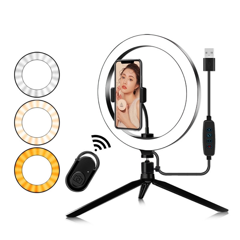 10" LED Ring Light with Tripod Stand & Phone Holder 11