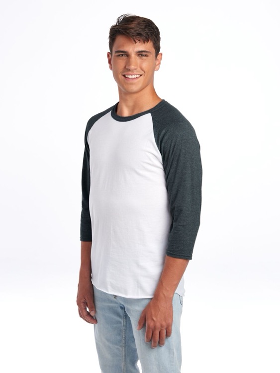 JERZEES Premium Blend Combed Ring-Spun Unisex ¾-Sleeve Raglan 10