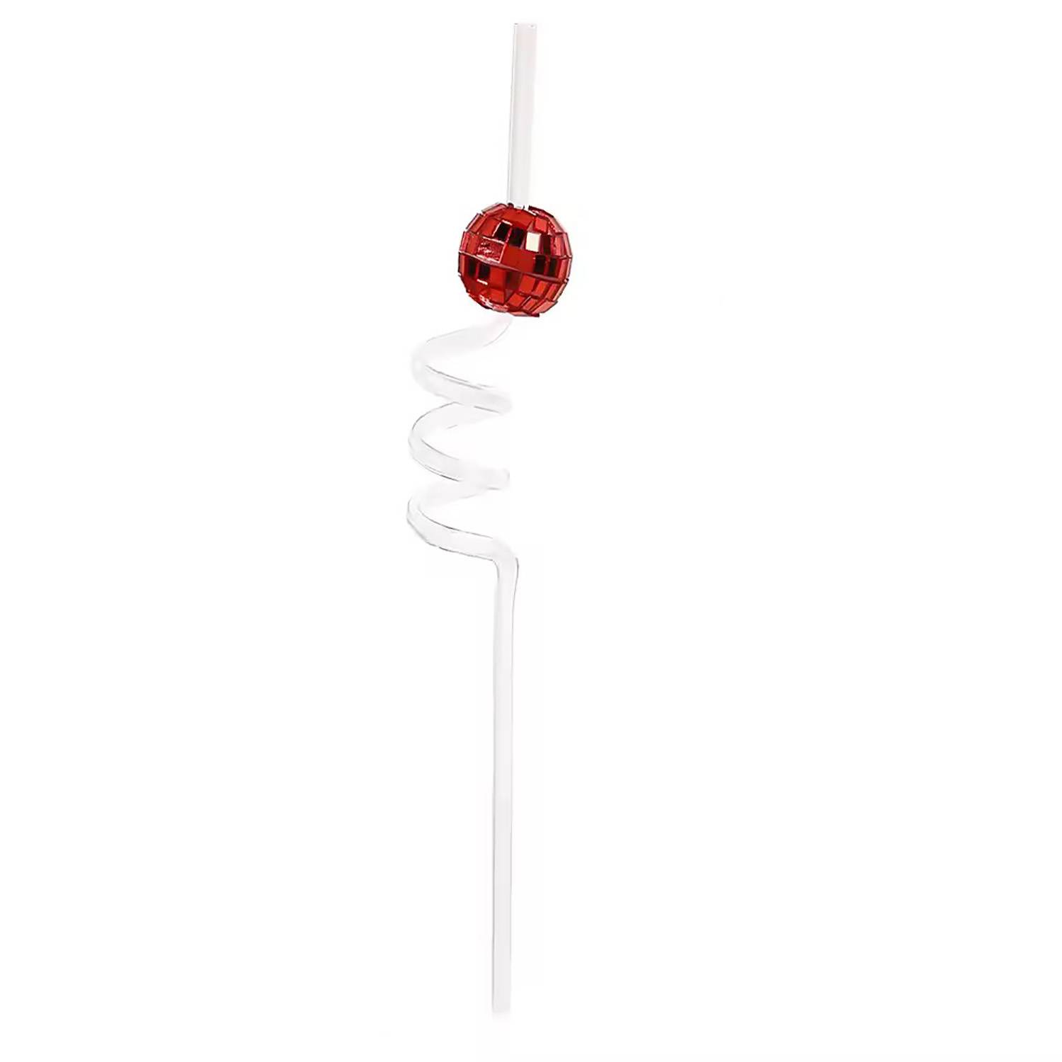 Disco Mirror Ball Plastic Straw 7