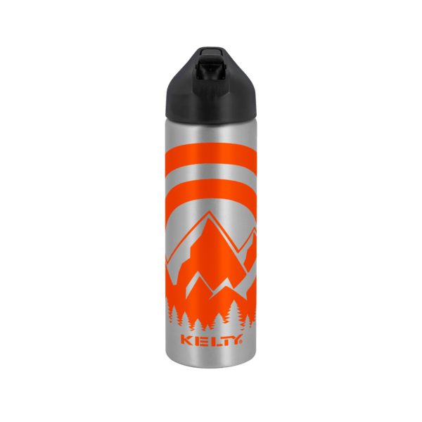 EasyFlow Recycled Aluminum Bottle w Straw Lid, custom water bottle with logo imprint 74
