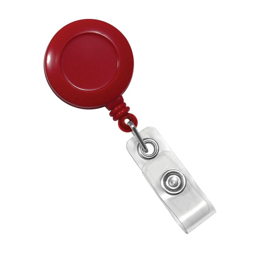 Round Plastic Clip-On Badge Reel 7