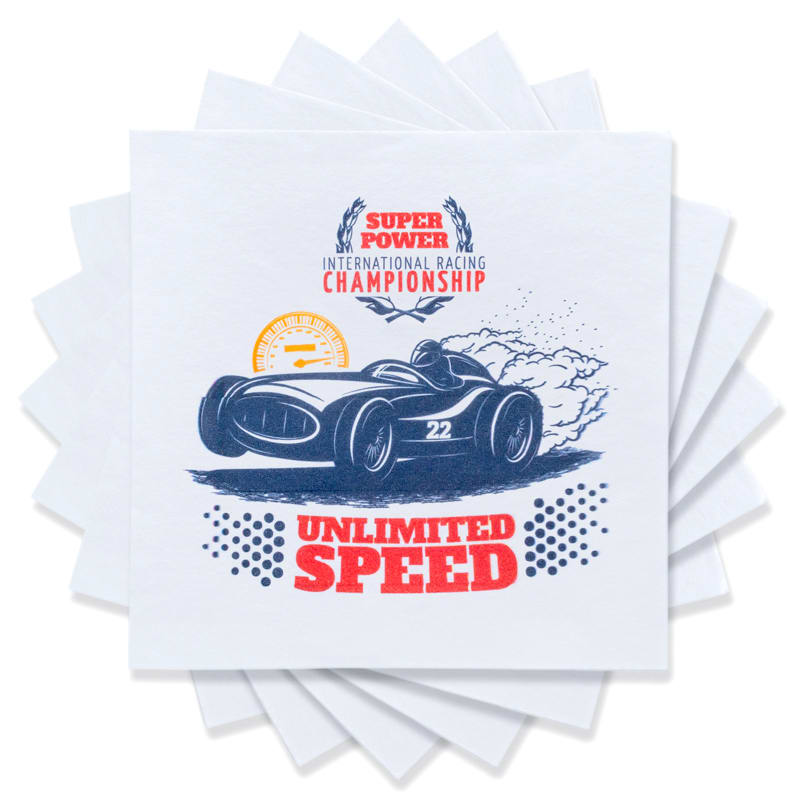 Full Color 3ply Premium Beverage Napkins 12