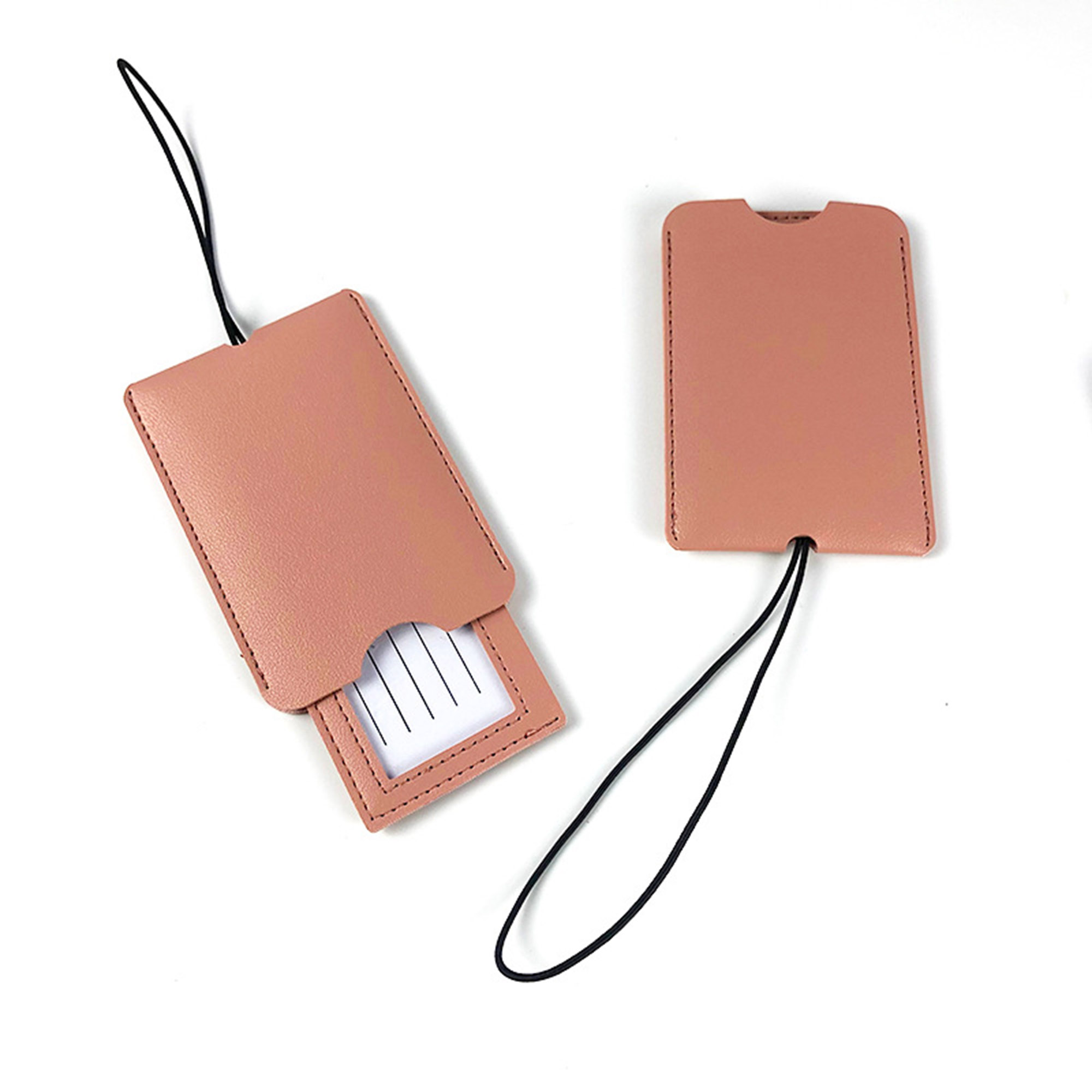 PU Leather Luggage Tag with Elastic Strip 4