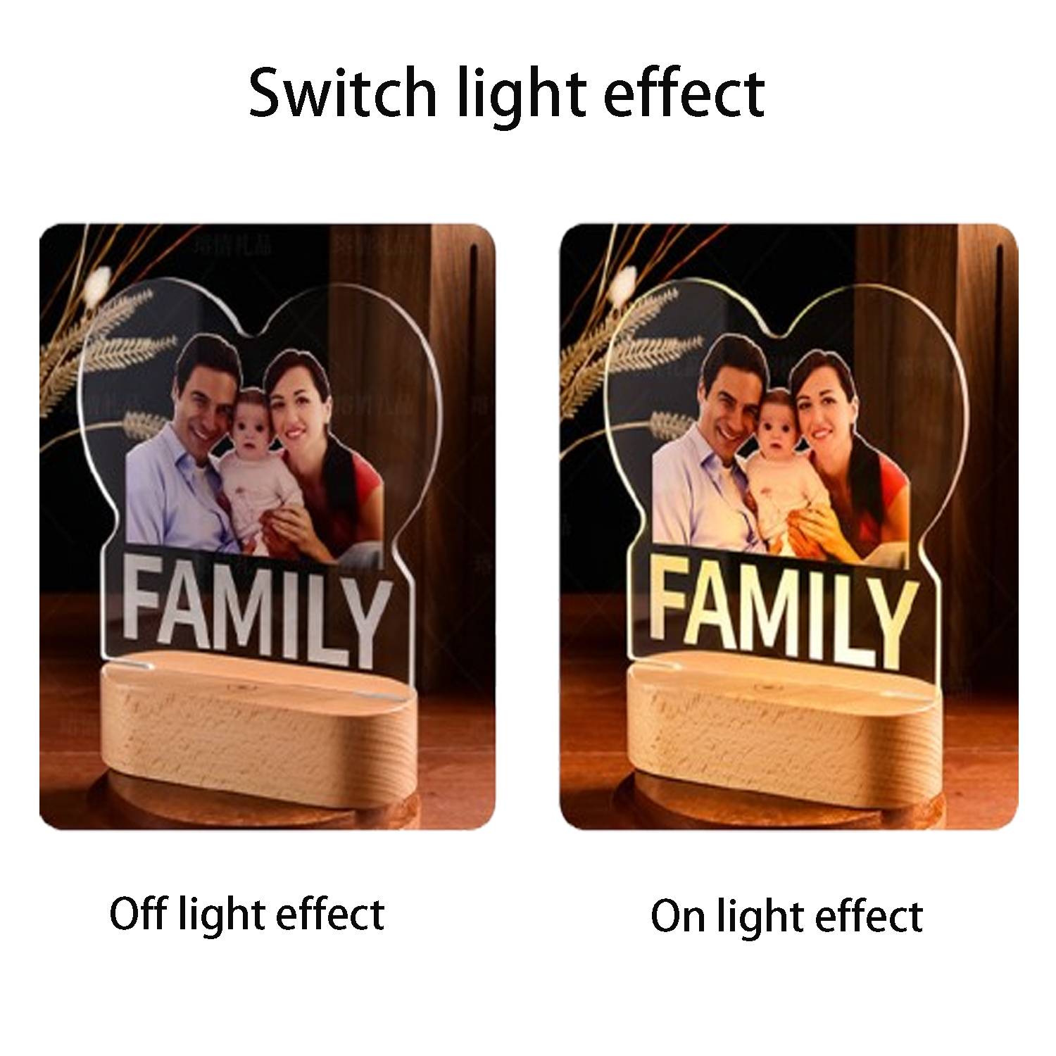 Customized Acrylic LED Night Light Ornament 6