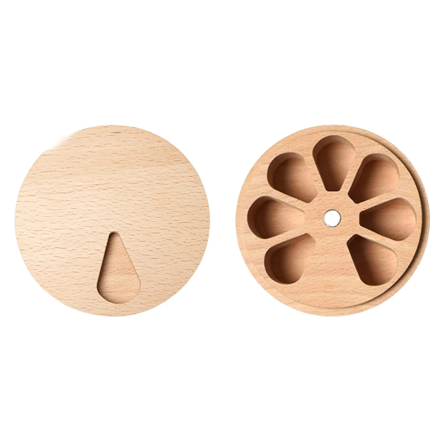 Wood Pill Case With 7 Compartments 2