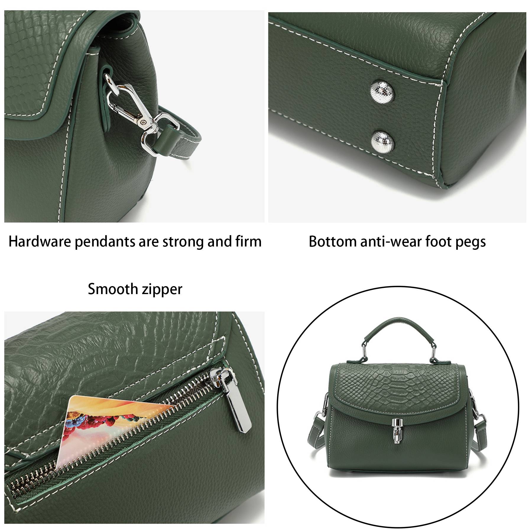 Genuine Leather Casual shoulder cross-body women's bag 6