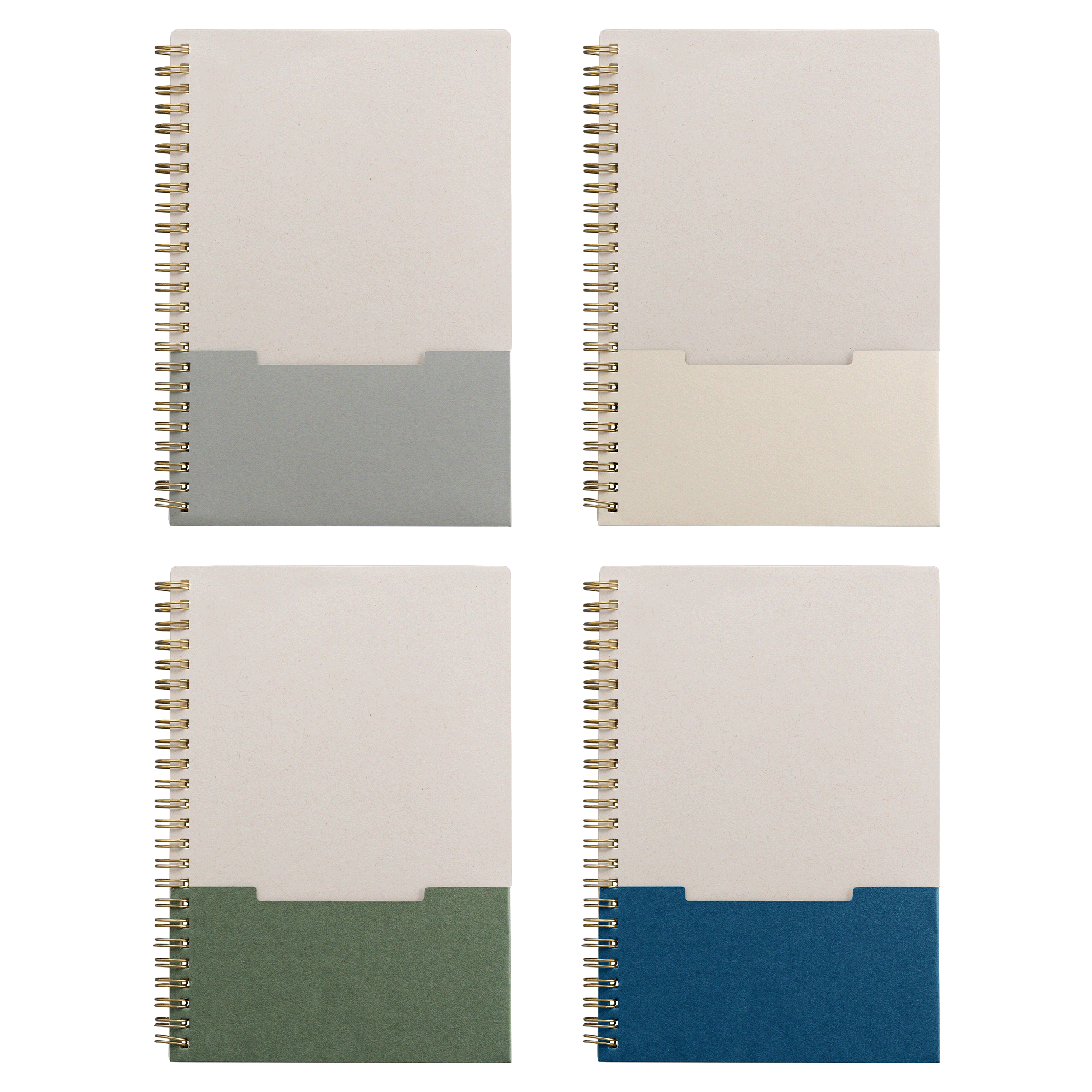 Lino FSC Paper Spiral Binding Vertical Pocket Notebook - A5 6