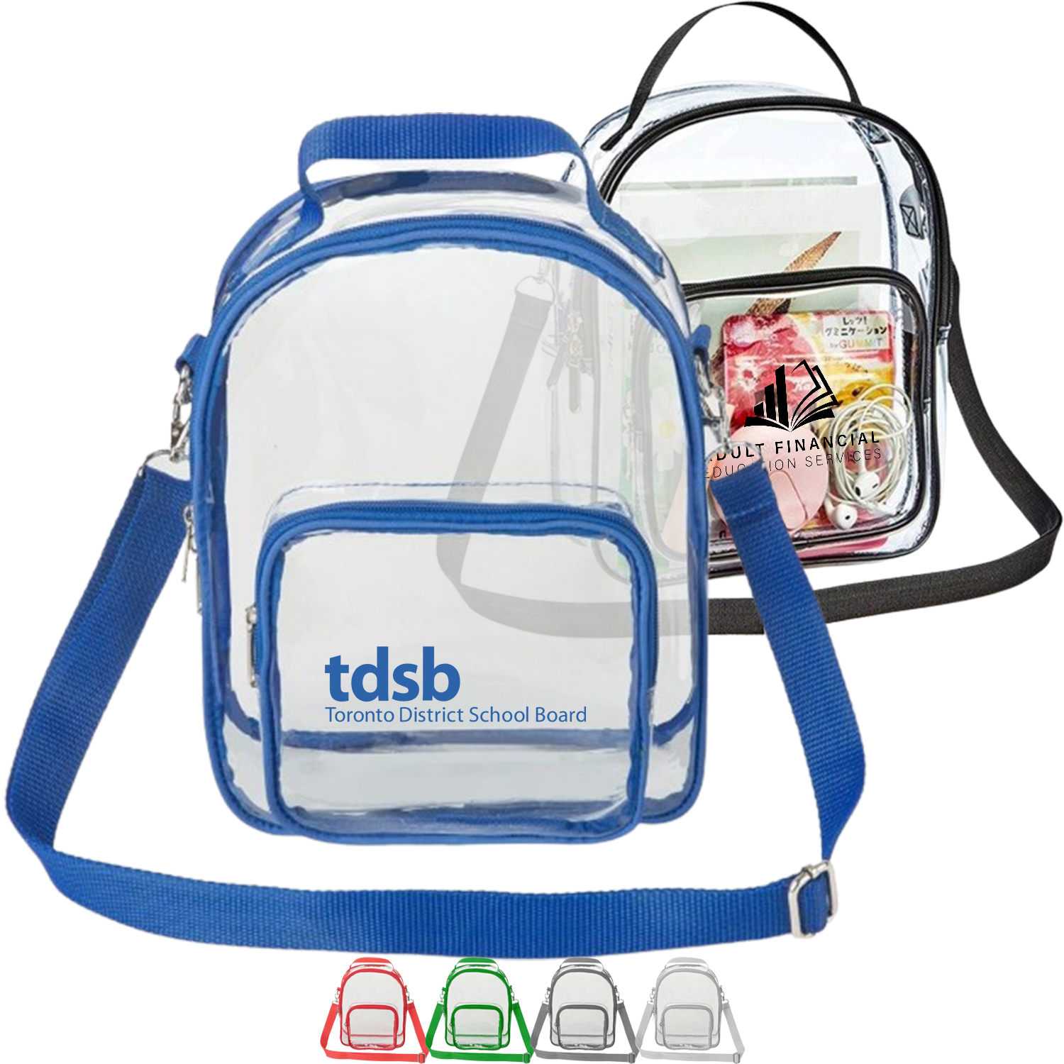 Clear PVC Crossbody Bag Stadium Approved Shoulder Sports Pack 3