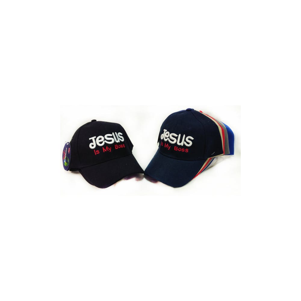 "Jesus Is My Boss" Adjustable Baseball Hats - Assorted 1