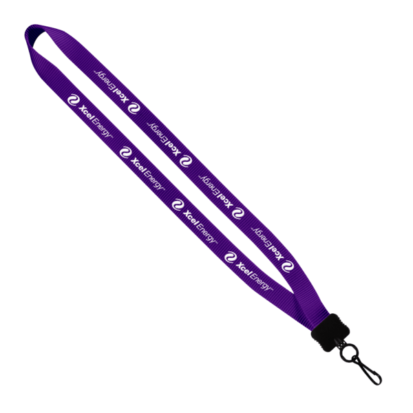 3/4" Smooth Nylon Lanyard with Plastic Clamshell, O-Ring & Metal Swivel Sna 38