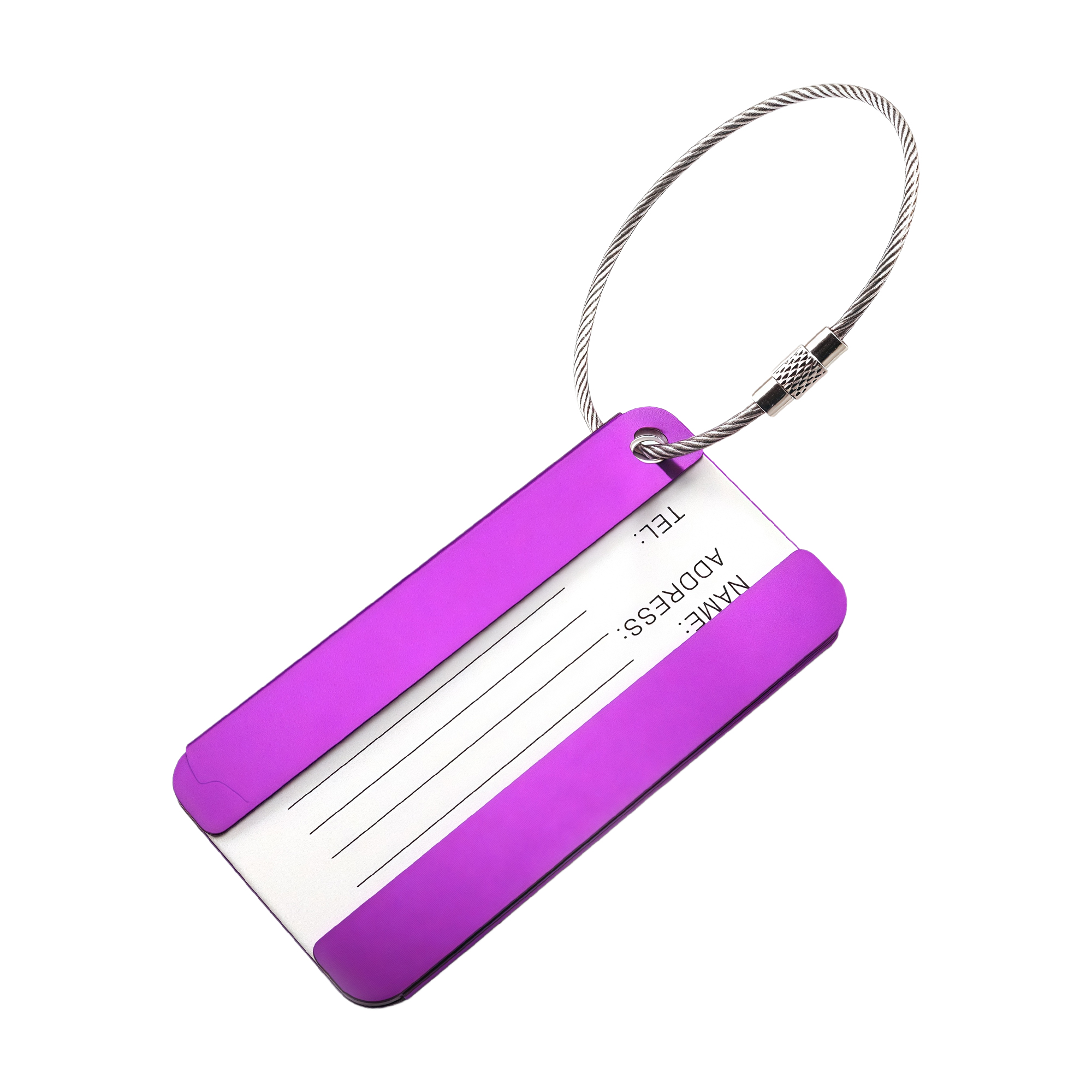 Aluminum Luggage Tag Business Gift Symmetrical Anti-Loss ID Card Holder Travel Tag for Suitcase 5
