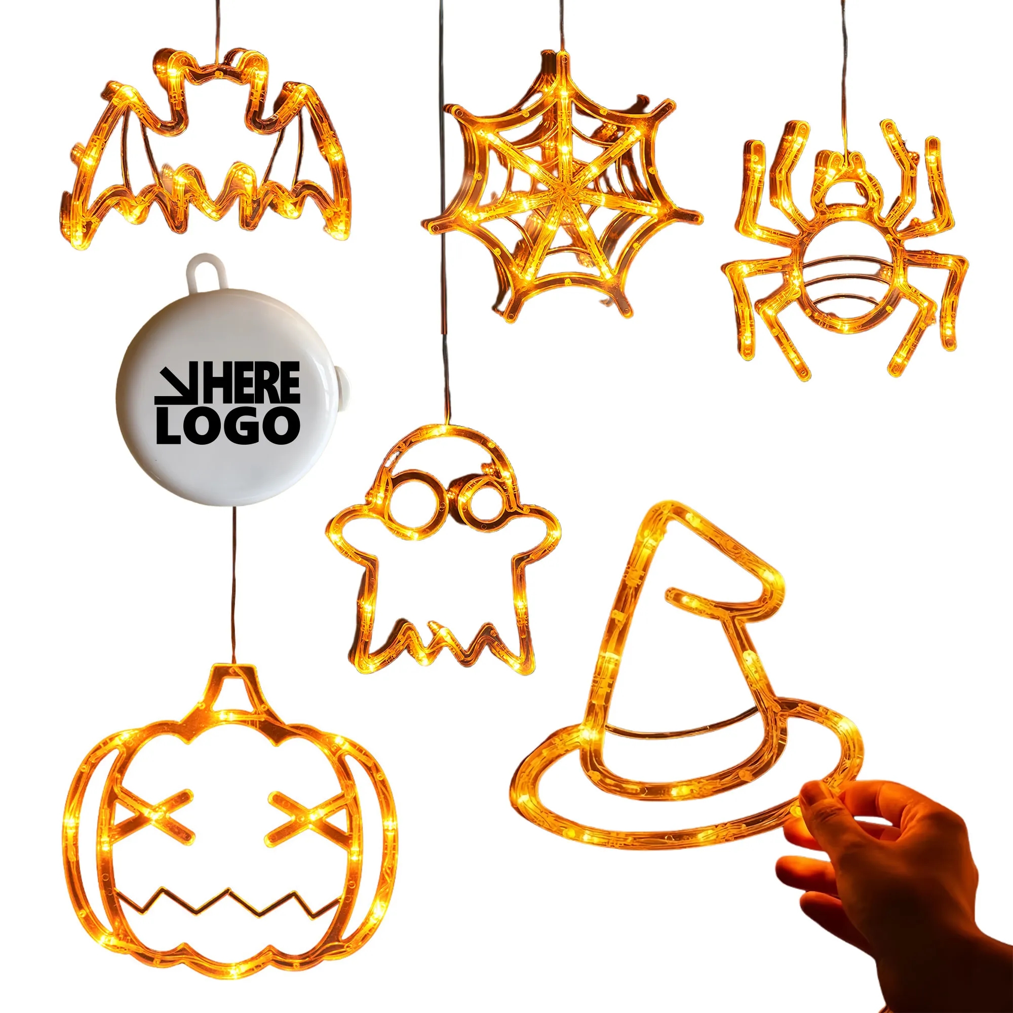 Festive Halloween LED Suction Cup Lights For Decoration