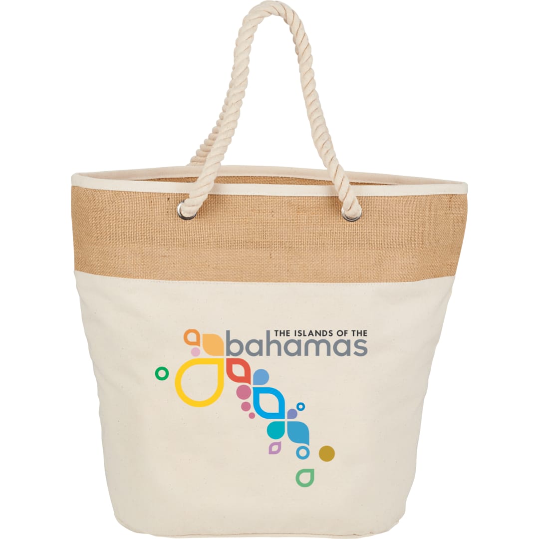 Jute Accent 12oz Cotton Canvas Rope Tote 21