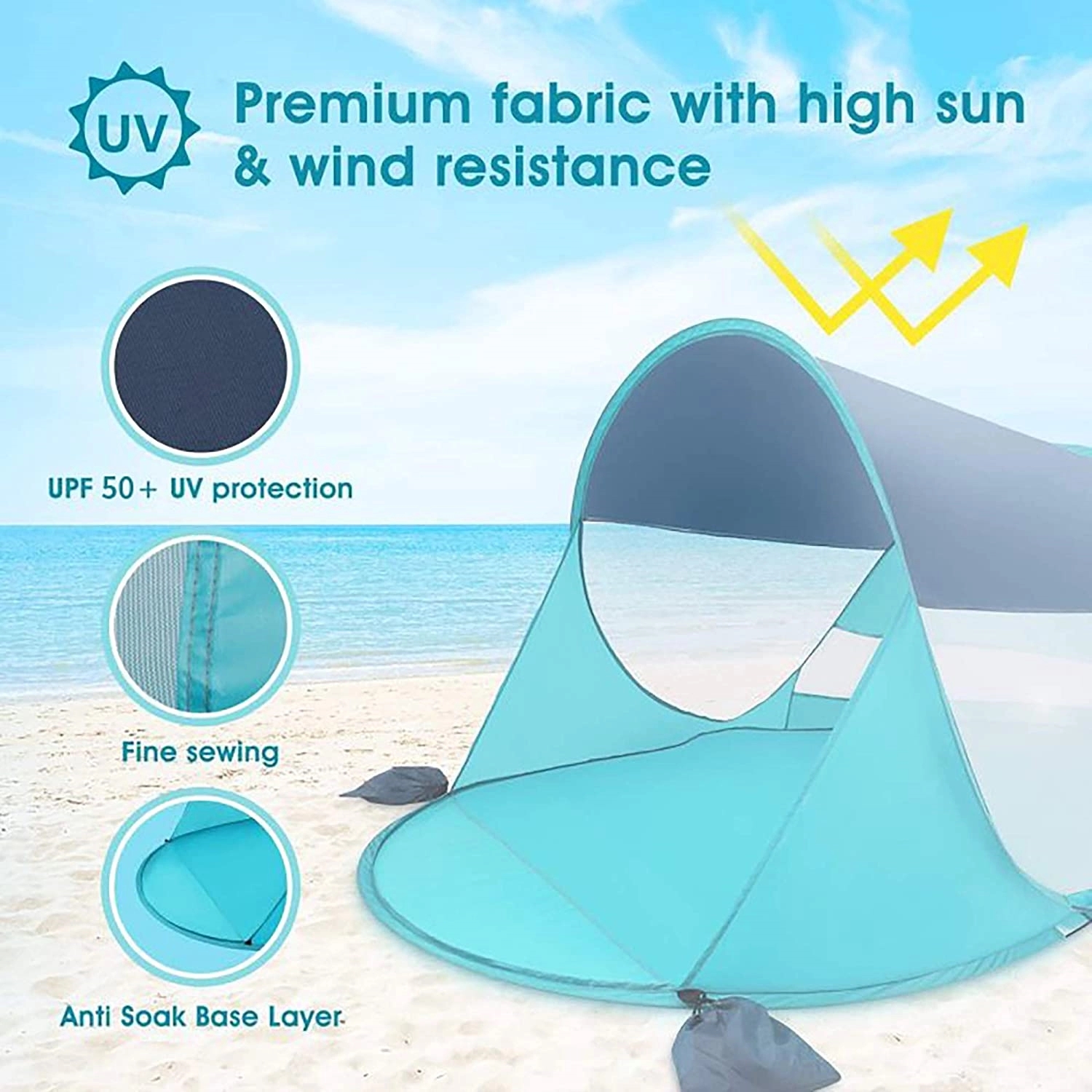 Beach Tent With Sun Shade Shelter 3
