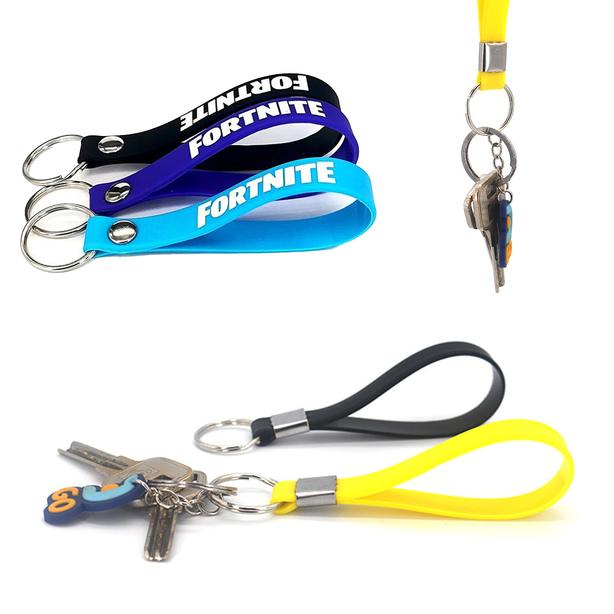 Customized Logo Pattern,Stylish And Simple Silicone Keychain 3