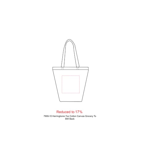 Herringbone 7oz Cotton Canvas Grocery Tote 15