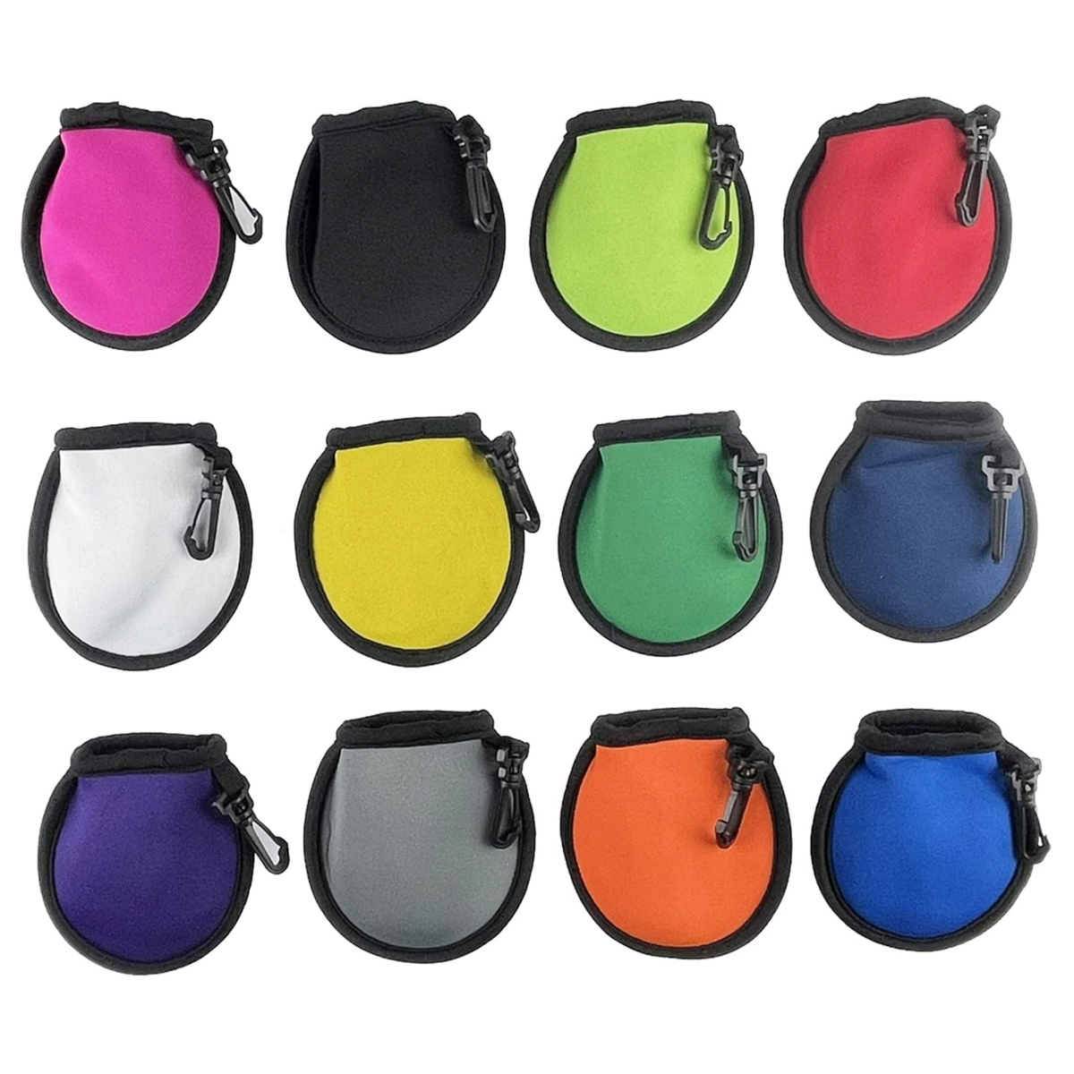 Neoprene Zippered Earphone Pouch with Clip 3