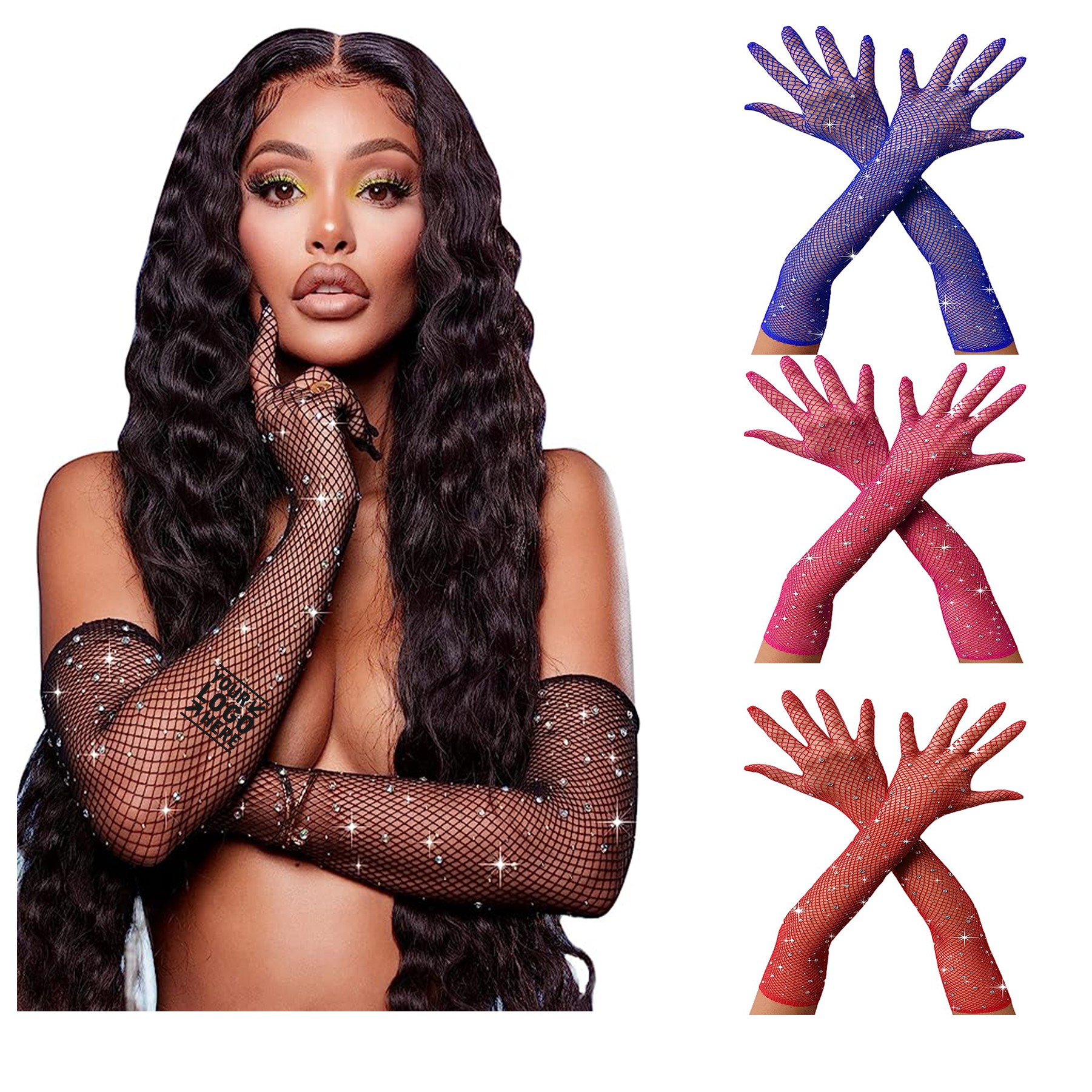 Women Lingerie Fishnet Gloves 3