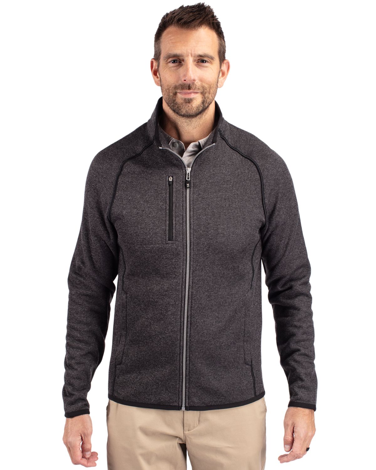 Mainsail Sweater-Knit Mens Big and Tall Full Zip Jacket Big & Tall