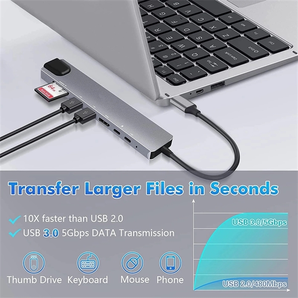 8 In 1 Usb C Hub Multiport Adapter 5