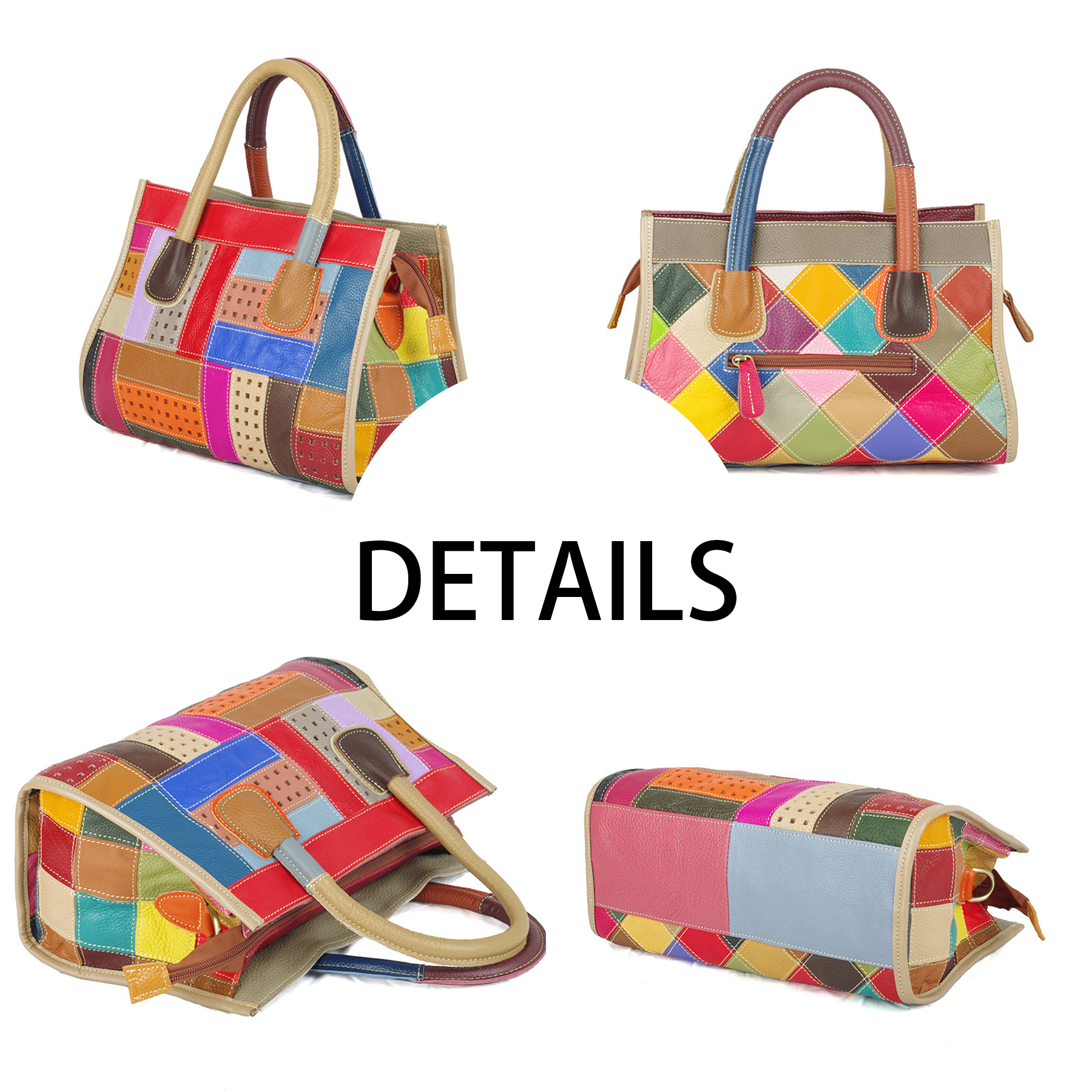 Genuine Leather Hand-paneled colourful cross-body bag 6