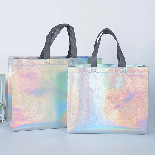 Custom Holographic Non-woven Gift Tote Bag 2