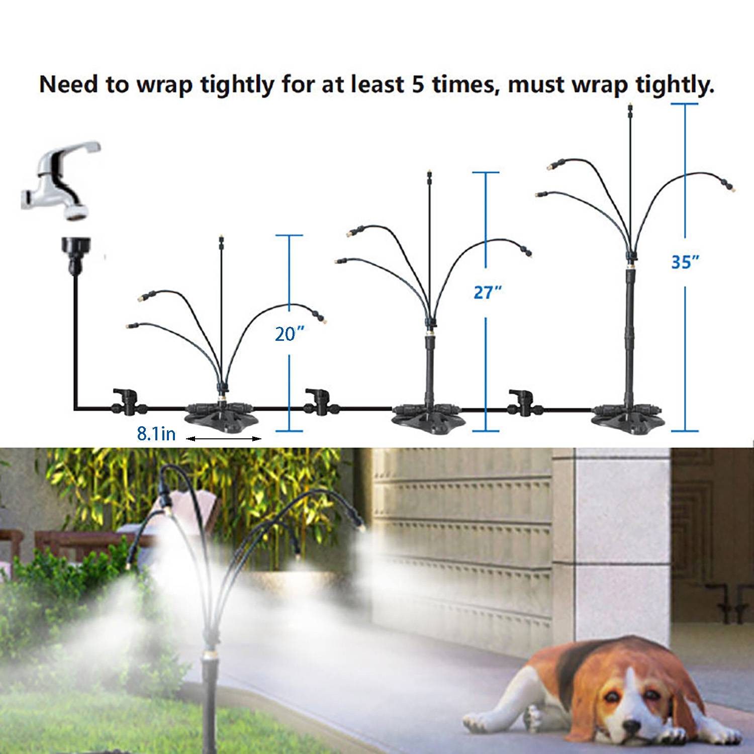 Adjustable Outdoor Stand Water Mister 5