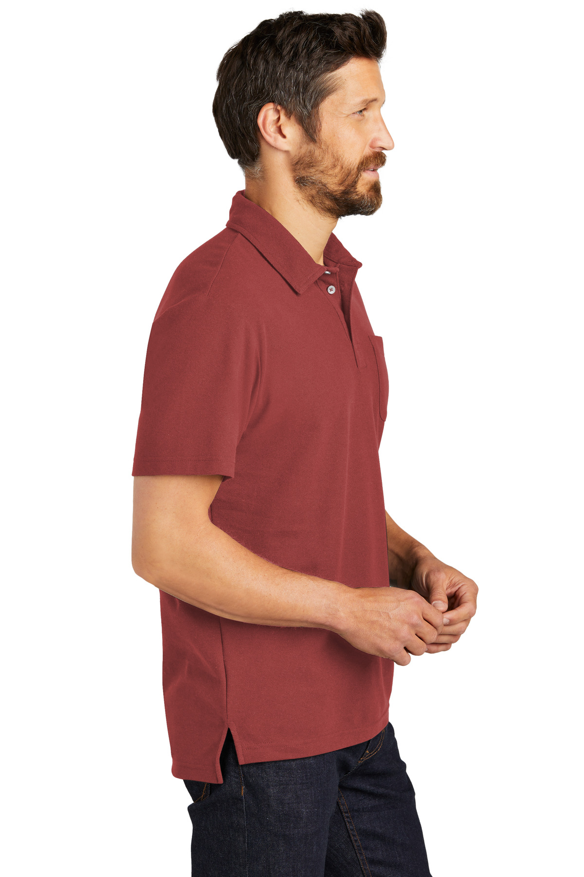 Port Authority C-FREE Cotton Blend Pique Pocket Polo K868 32