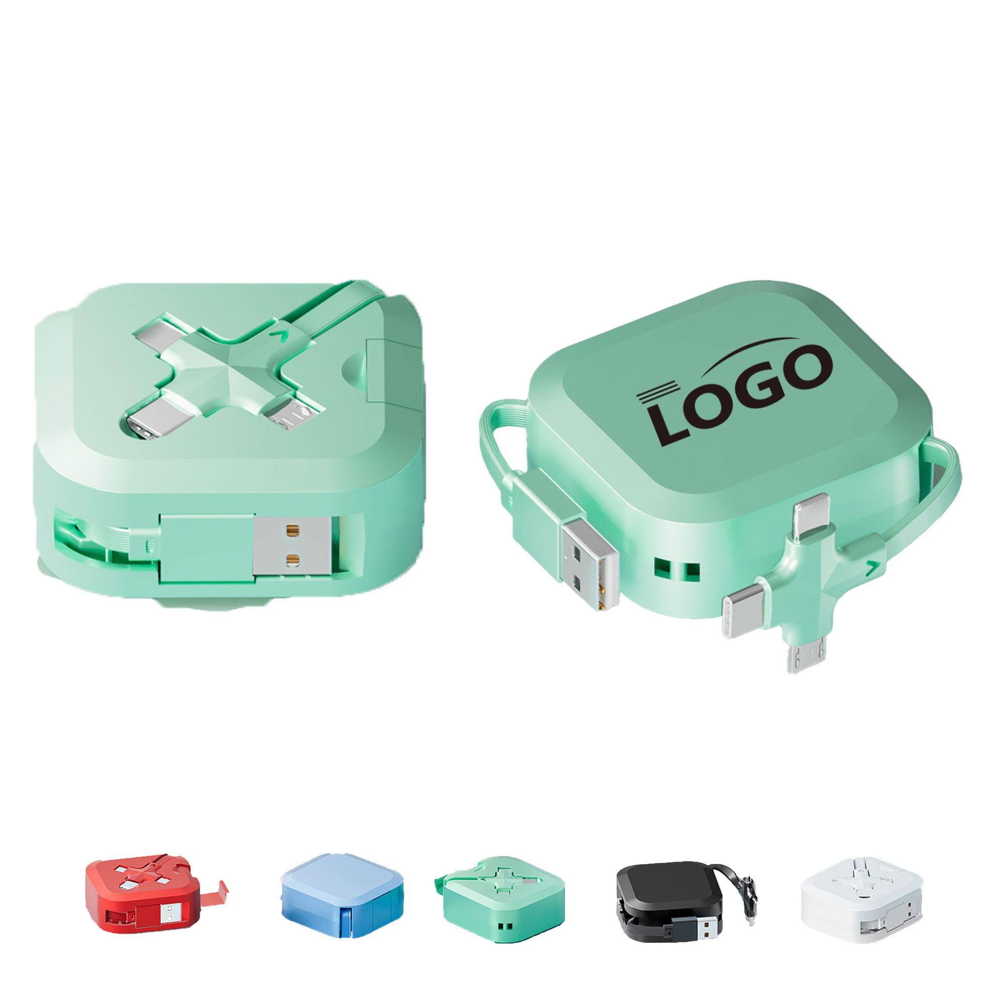 Foldable 3-In-1 Fast Charging Cable With Holder 2