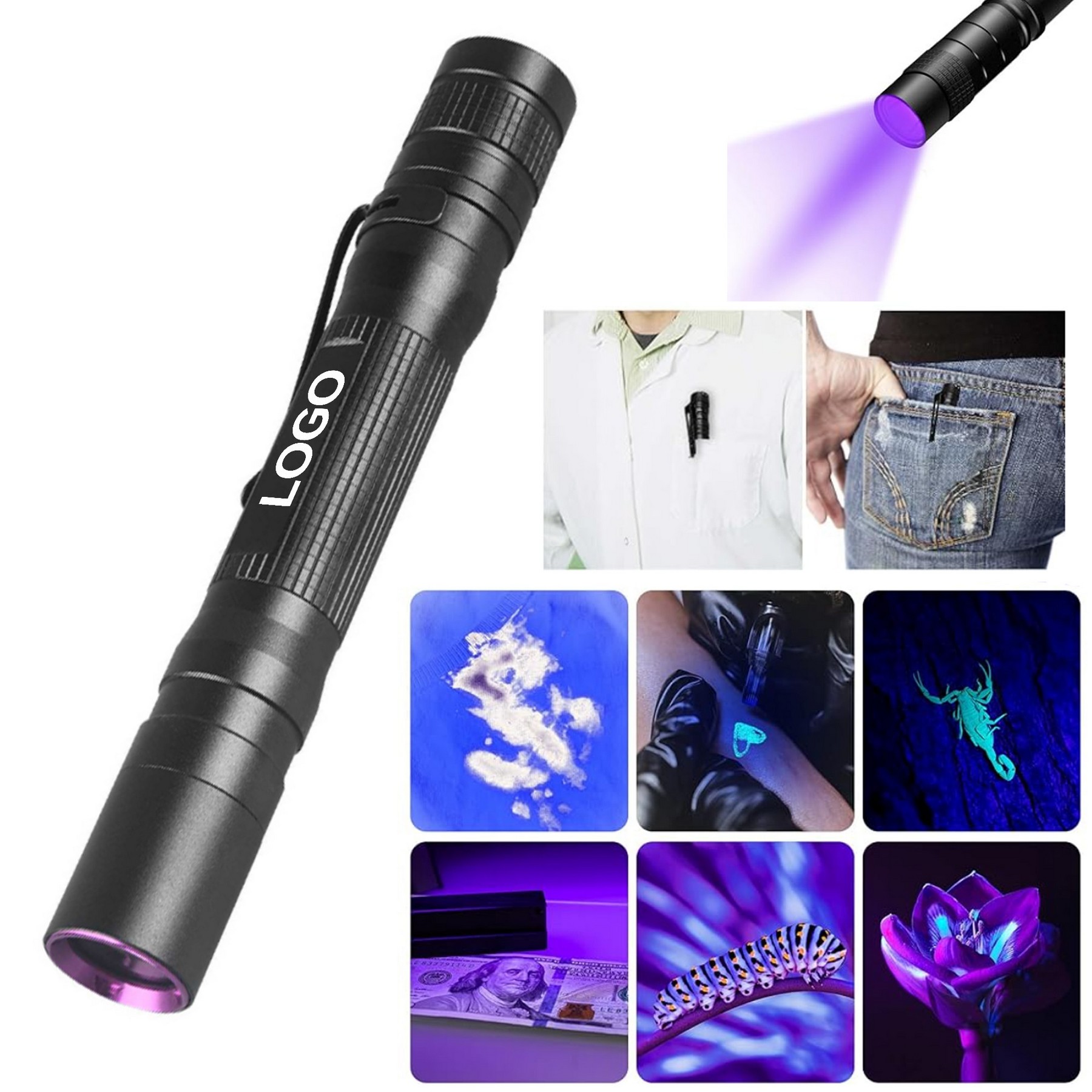 UV Banknote Detector Flashlight 2