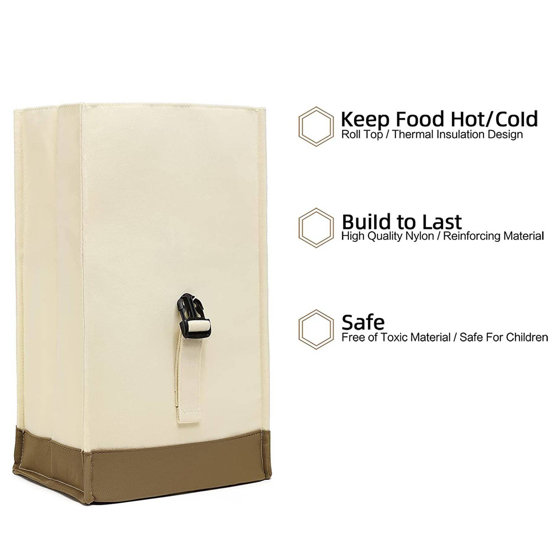 Nylon Insulated Lunch Bag Roll Top 6